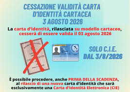 Avviso scadenza carte d'identità cartacee